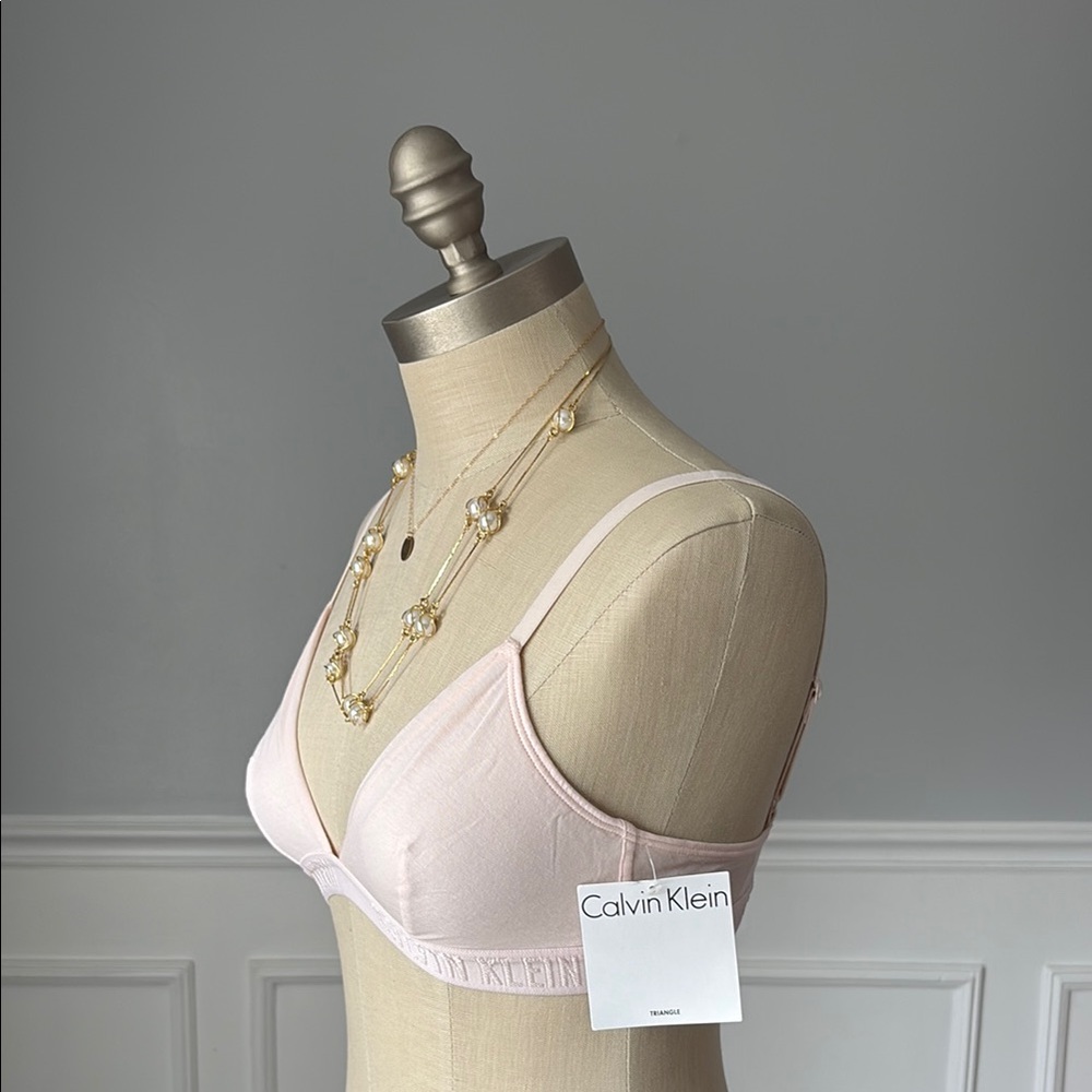 Calvin Klein Light Pink Triangle Bralette - Picture 3 of 5